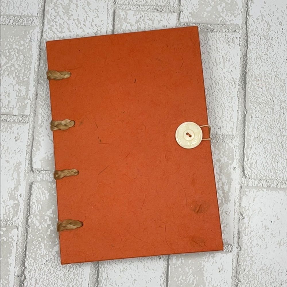 Papyrus Handmade Orange Unlined Notebook - Picture 3 of 6
